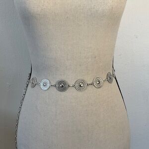 Elegant Silver Chain Belt